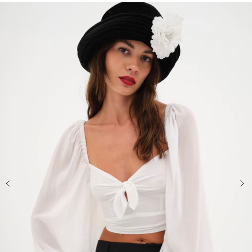 FOR LOVE & LEMONS TRISHA CROP TOP WHITE - SMALL